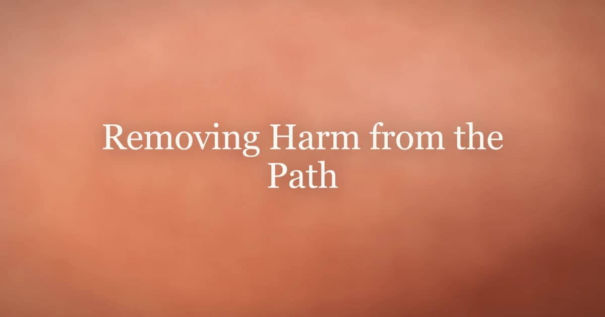 Removing Harm from the Path: A Forgotten Sunnah
