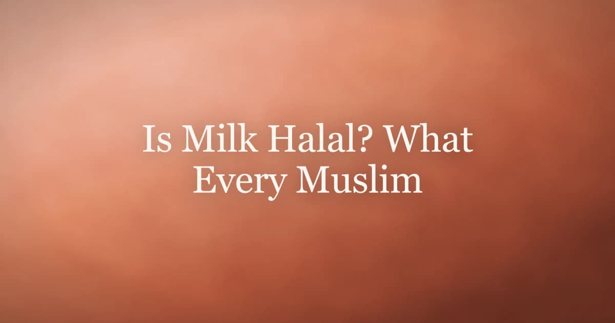 Is Milk Halal? What Every Muslim Should Know