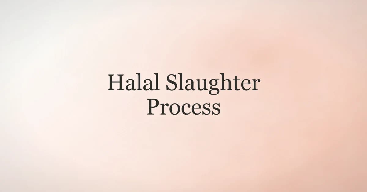 Halal Slaughter Process: What Islam Requires