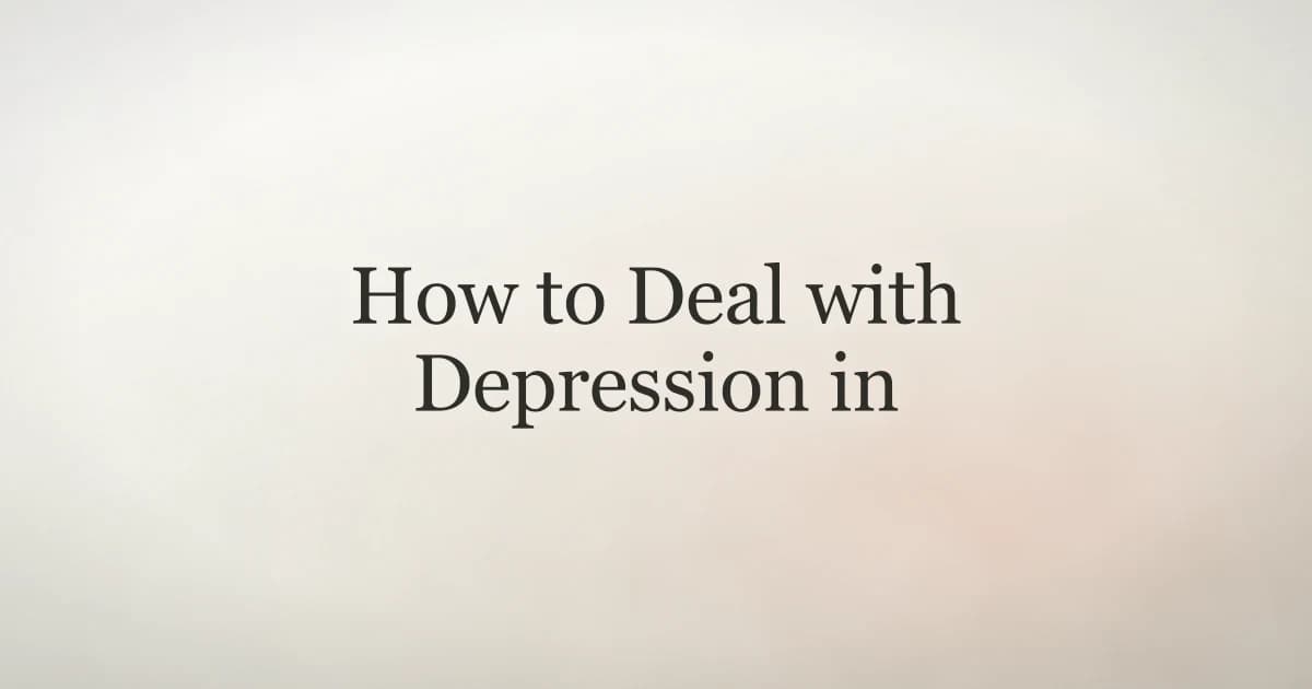 How to Deal with Depression in Islam
