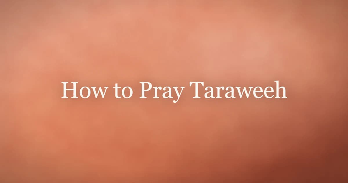 How to Pray Taraweeh: A Complete Guide