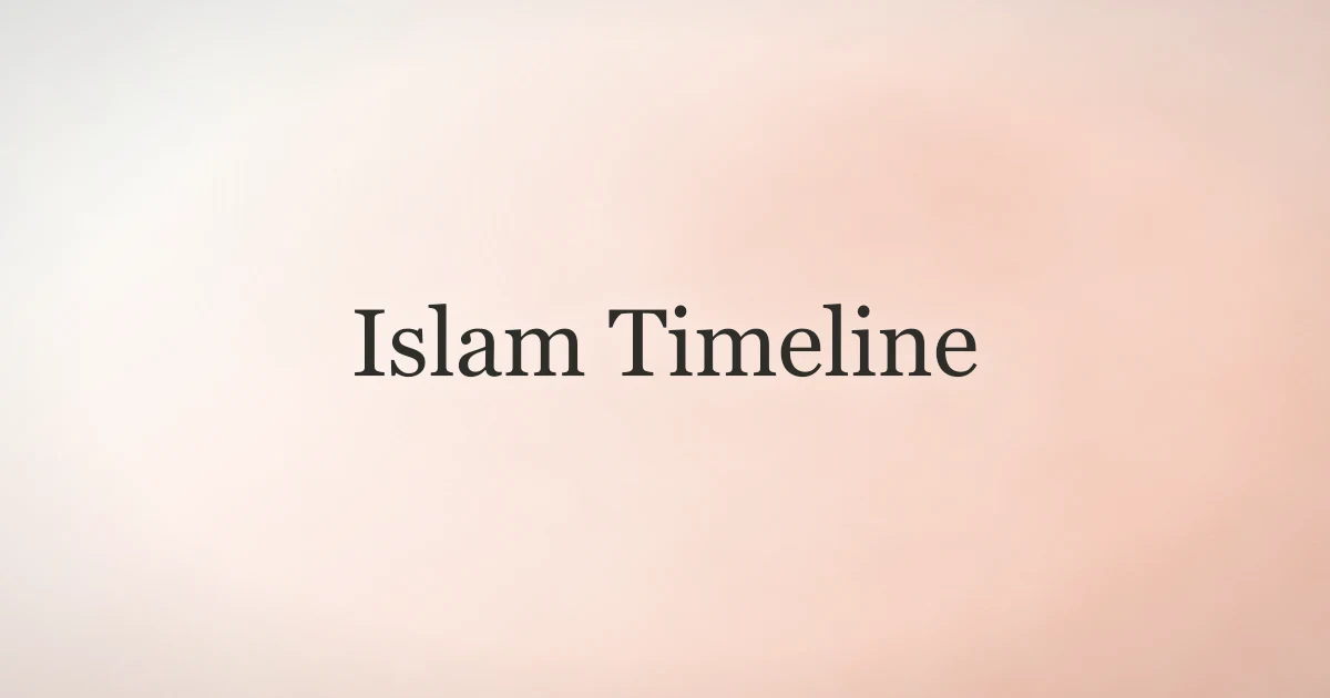 Islam Timeline: Key Dates in Islamic History
