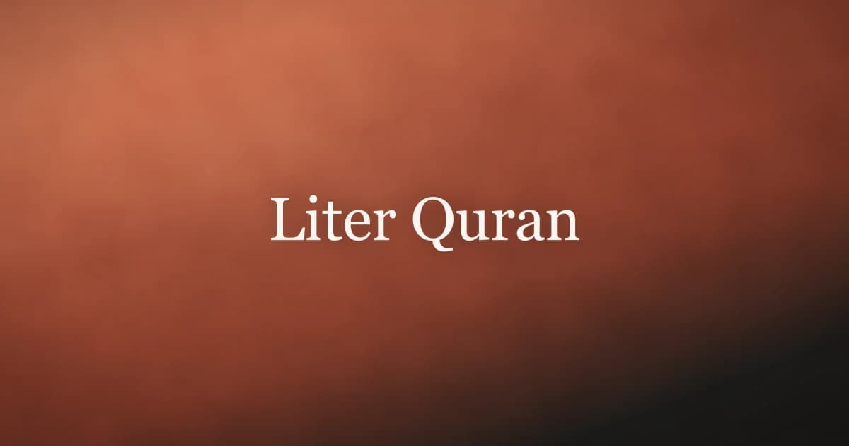 Liter Quran: Reading the Quran Word by Word