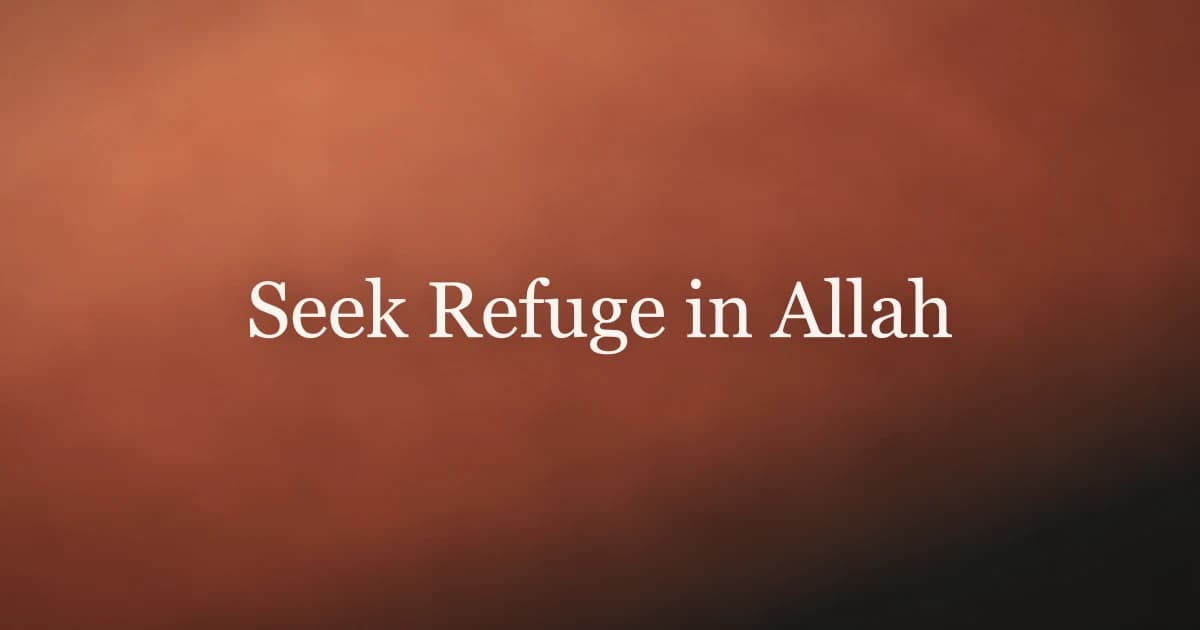 Seek Refuge in Allah: Meaning, Duas, and Practice