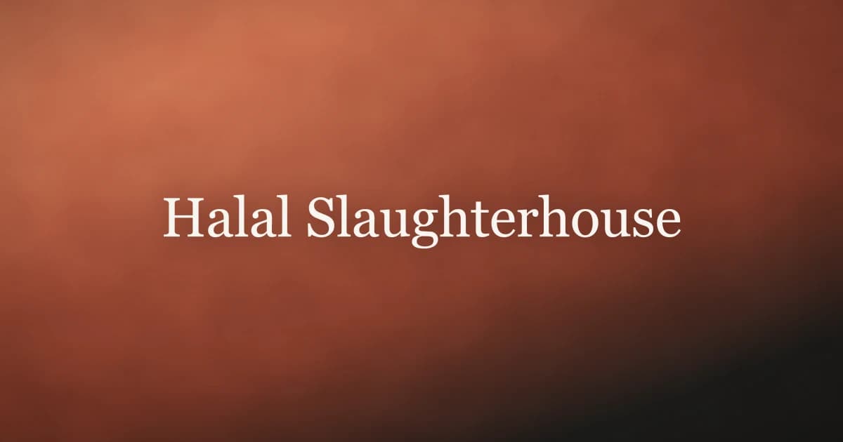 Halal Slaughterhouse: What Makes Meat Truly Halal?