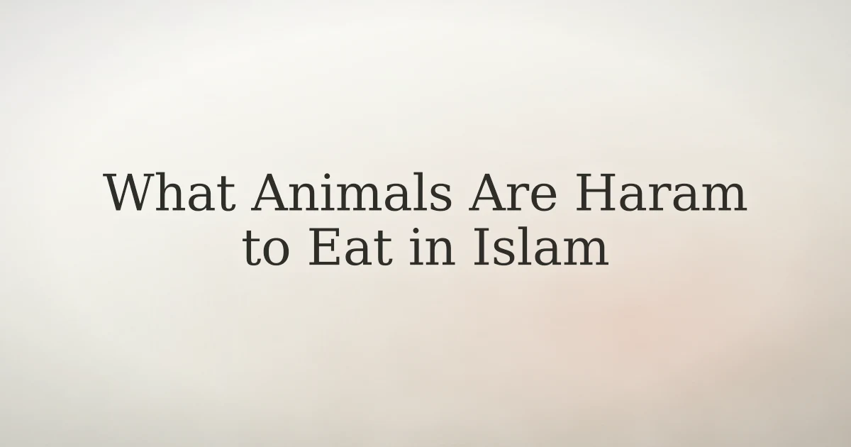 Various halal meats and Islamic dietary guidance symbols representing haram and halal animals in Islam