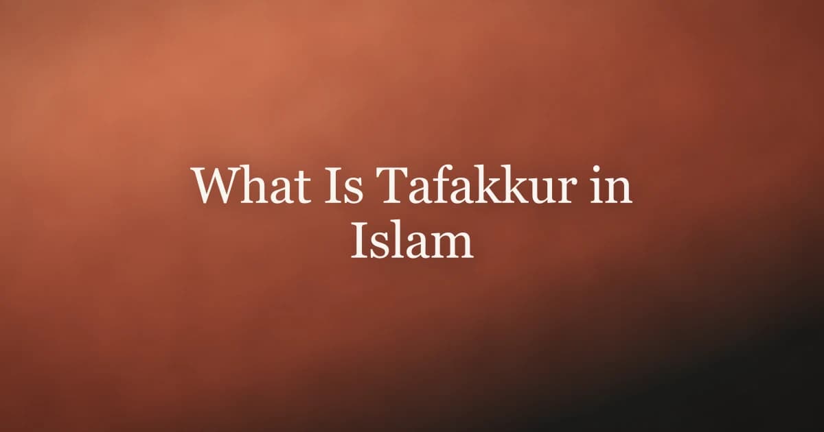 What Is Tafakkur in Islam: The Practice of Reflection