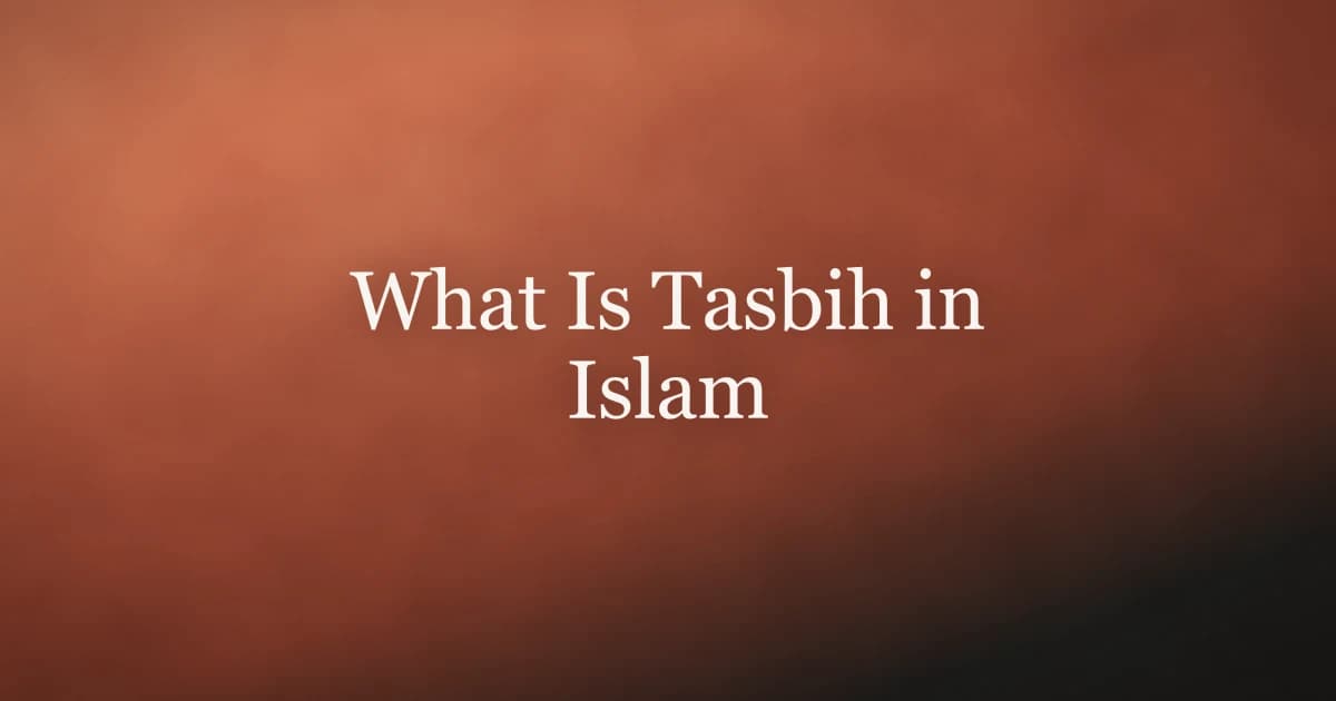 What Is Tasbih in Islam: Meaning and Daily Practice
