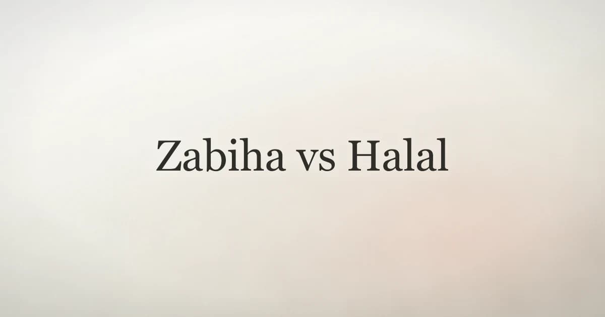 Zabiha vs Halal: Key Differences Explained